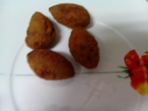 croquetas de bacalao y gambas