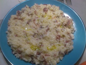 risotto de jamon y jengibre