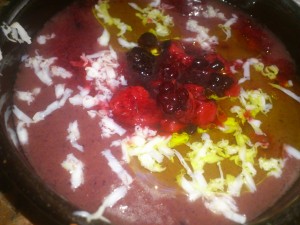 Gazpacho de frutas del bosque