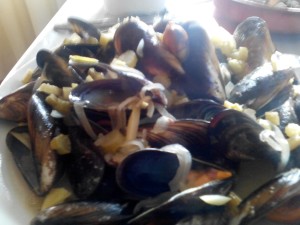 mejillones  a la cerveza